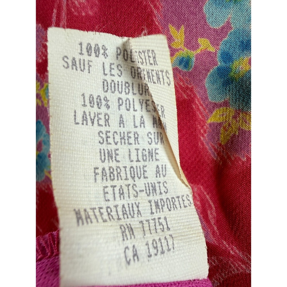 Vintage Y2K Made in USA Betsey Johnson New York Floral Slip Dress Womens Medium - Picture 8 of 9